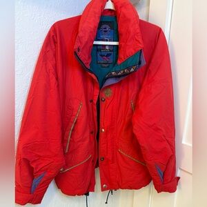 Vintage Francital Red Ski Jacket Men’s Large – 90s Waterproof Thinsulate Retro
